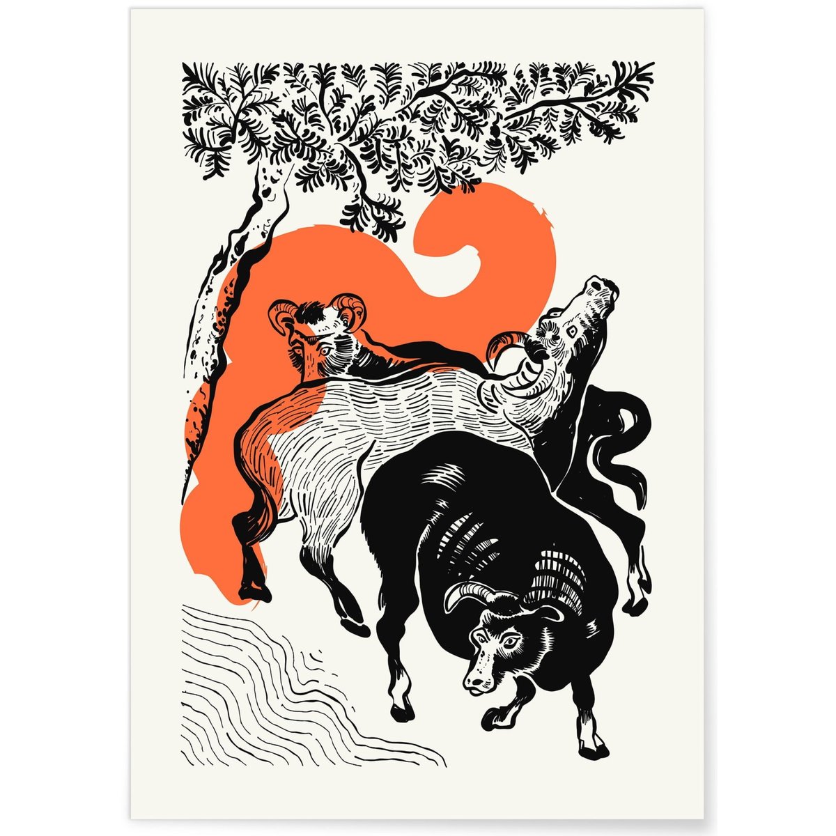 Affiche Art Japon 13 blanc, L'AFFICHERIE