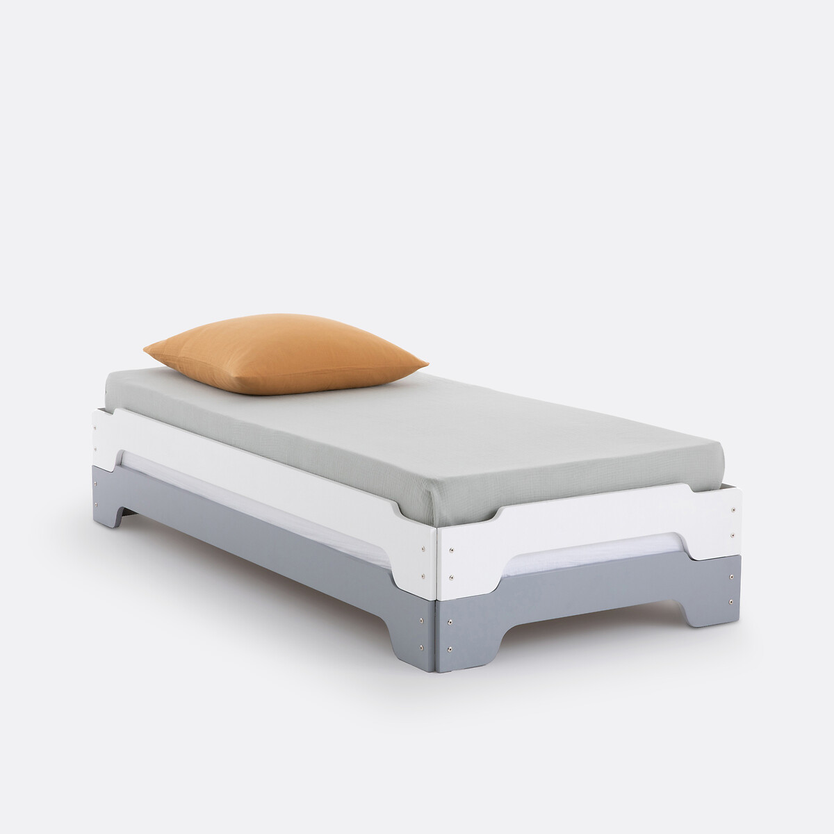 Egzigu Stackable Bed with Bed Base white, LA REDOUTE INTERIEURS