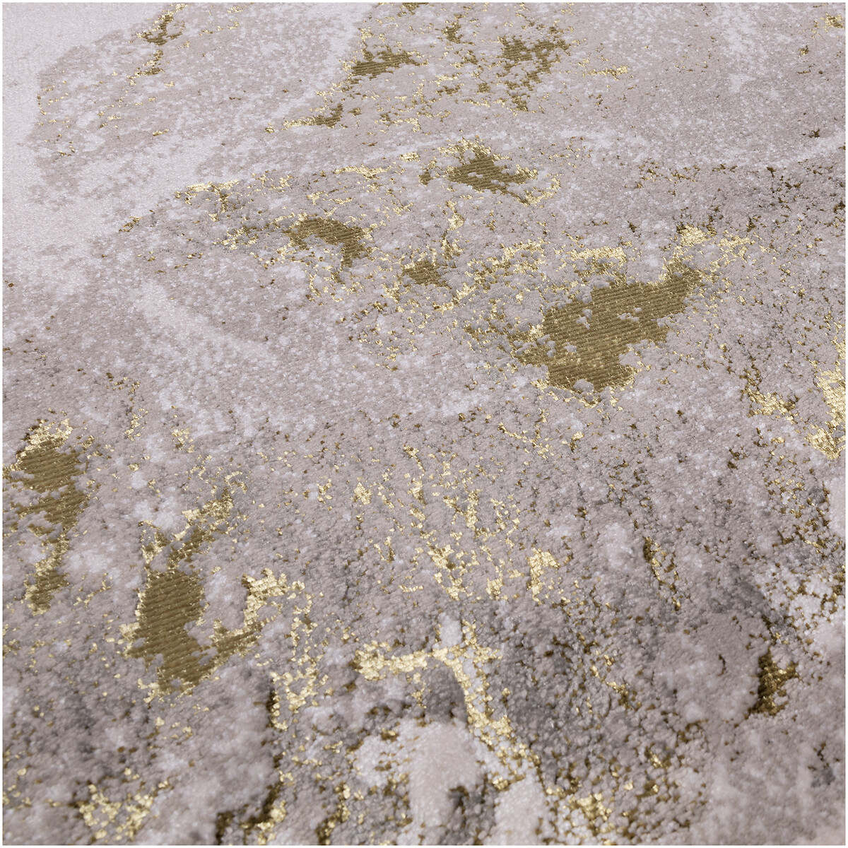 Distressed Lux Metallic Rug gold-coloured, SO'HOME