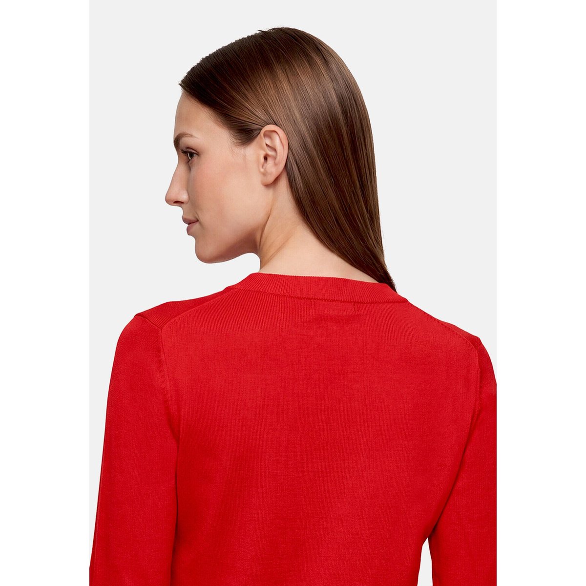 Pull-over en maille à col droit high risk red, BETTY BARCLAY