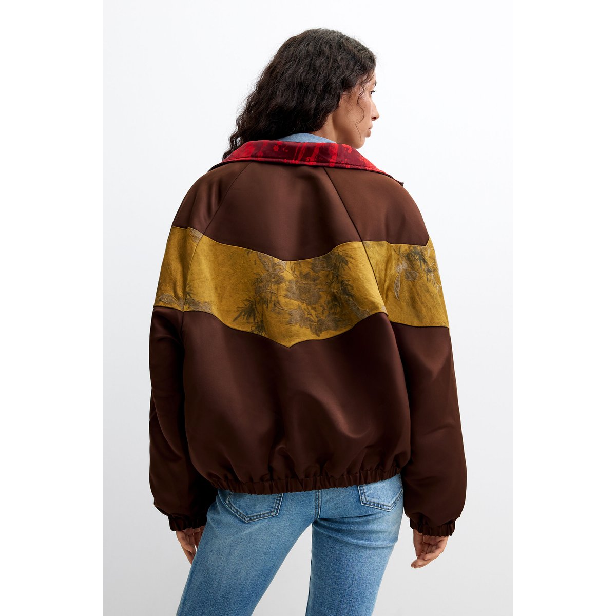 veste oversize imprimée marron, DESIGUAL