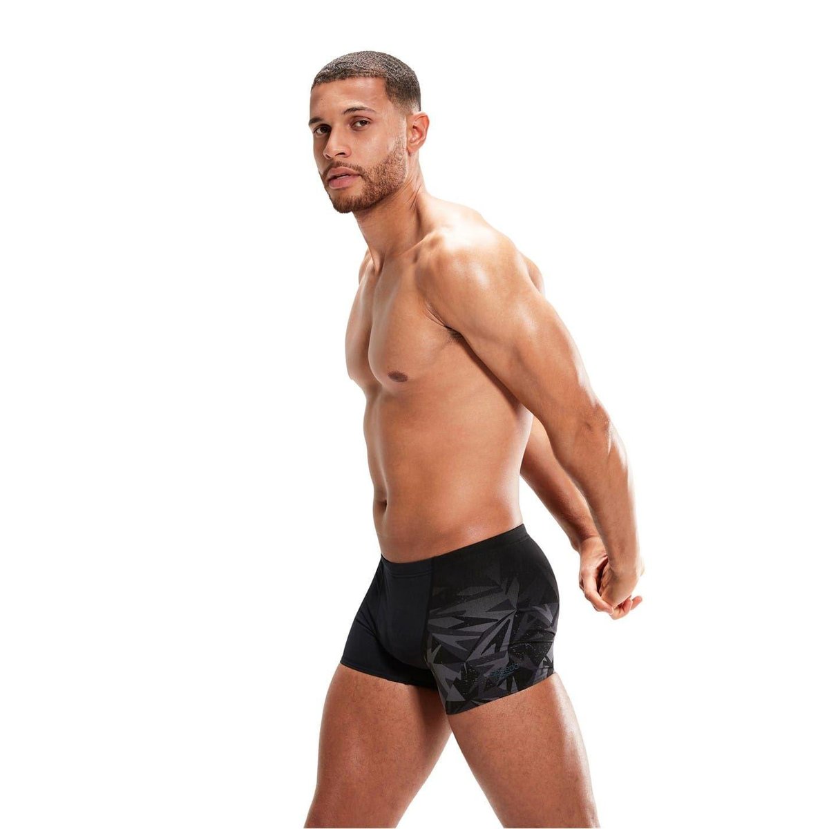 Short de bain motif/style géométrique noir, SPEEDO