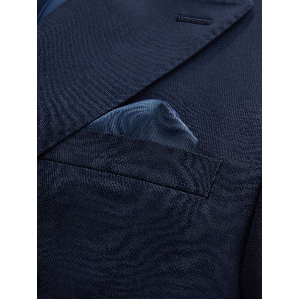 Veste de costume ajustée croisée laine signature bleu marine, NEXT