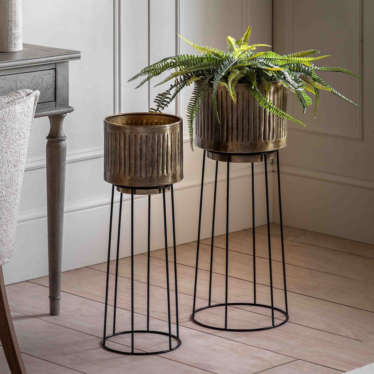 Set of 2 Elina Planters in Gold gold-coloured, ÉDITÉ
