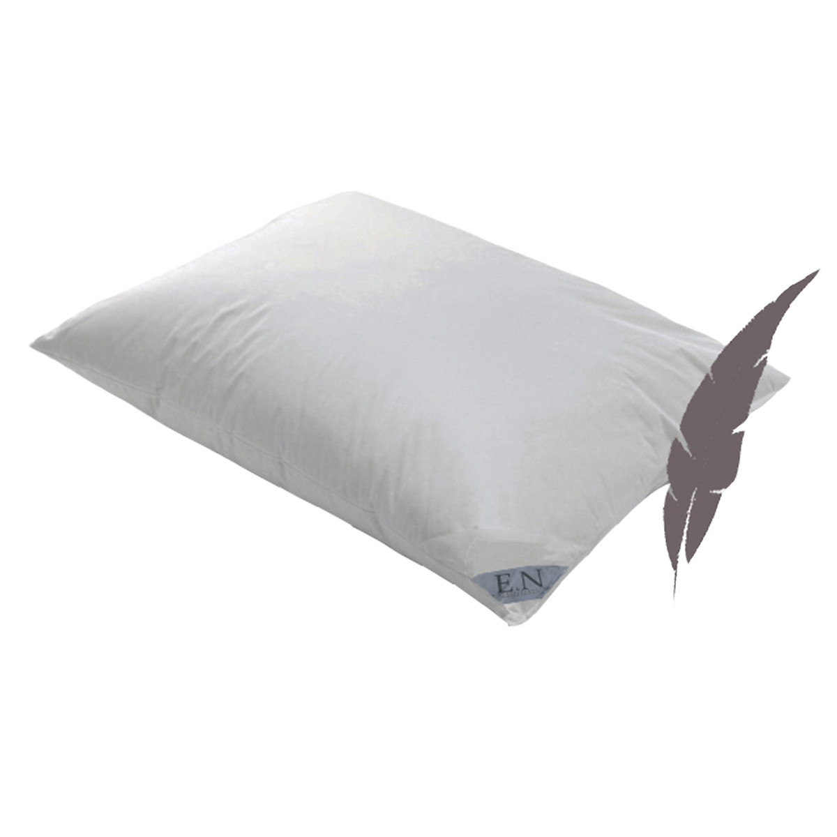 Oreiller duvet et plume d'oie - 3 couches blanc, EUROPE & NATURE