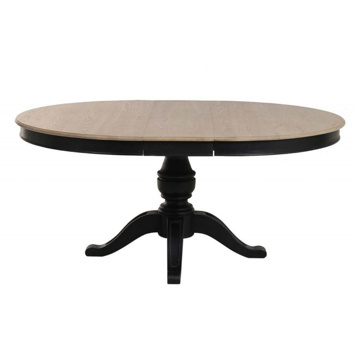 Table ronde extensible - MANOIR noir, INTERIOR'S