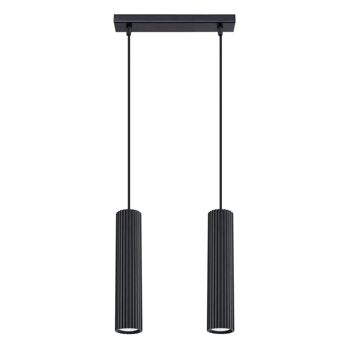Suspension Aluminium Noir GU10 2 Karbon noir, EDEN