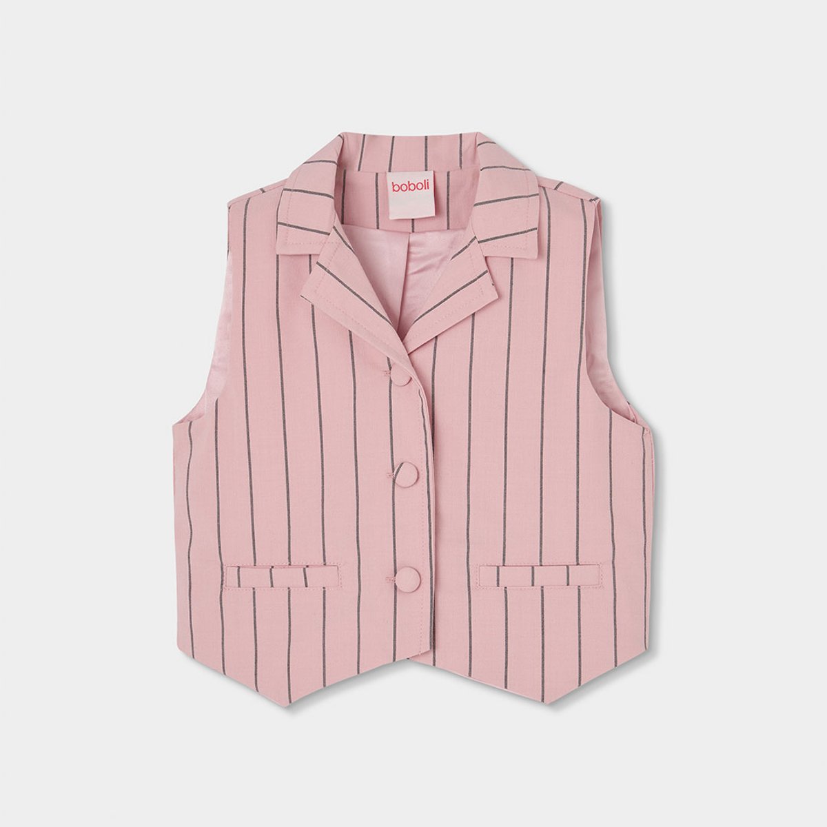Gilet fille coton rayé multicolore, BOBOLI