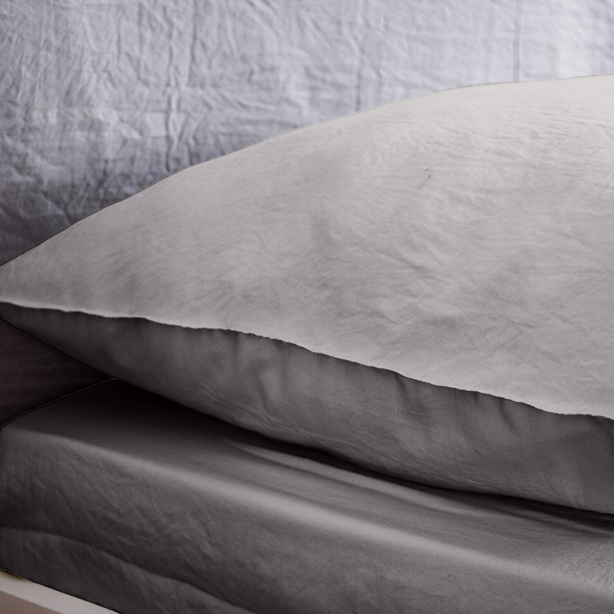 Drap housse microfibre lavee gris anthracite, C DESIGN HOME TEXTILE