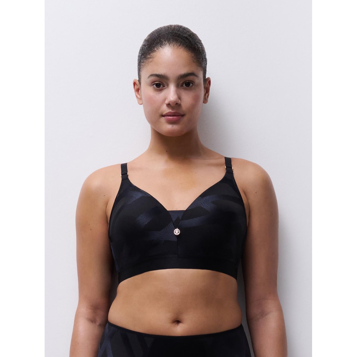Soutien-gorge sans armature maintien GLAZE noir, CHANTELLE