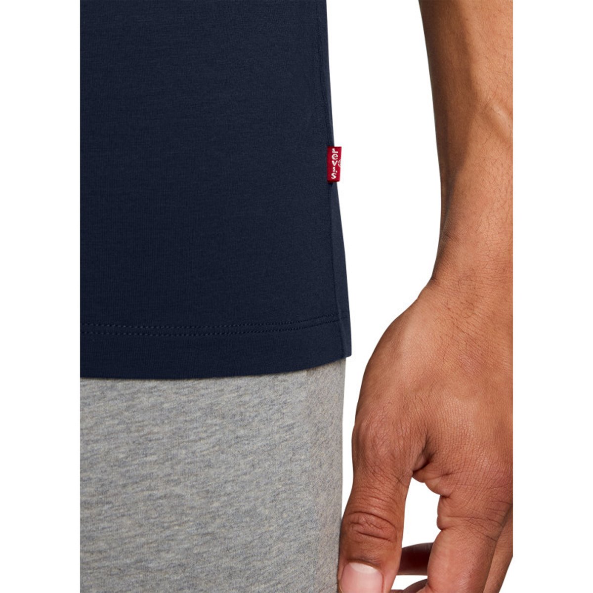 Lot de 2 t-shirts en coton noirs à coupe droite et cols ronds multicolore, LEVI'S