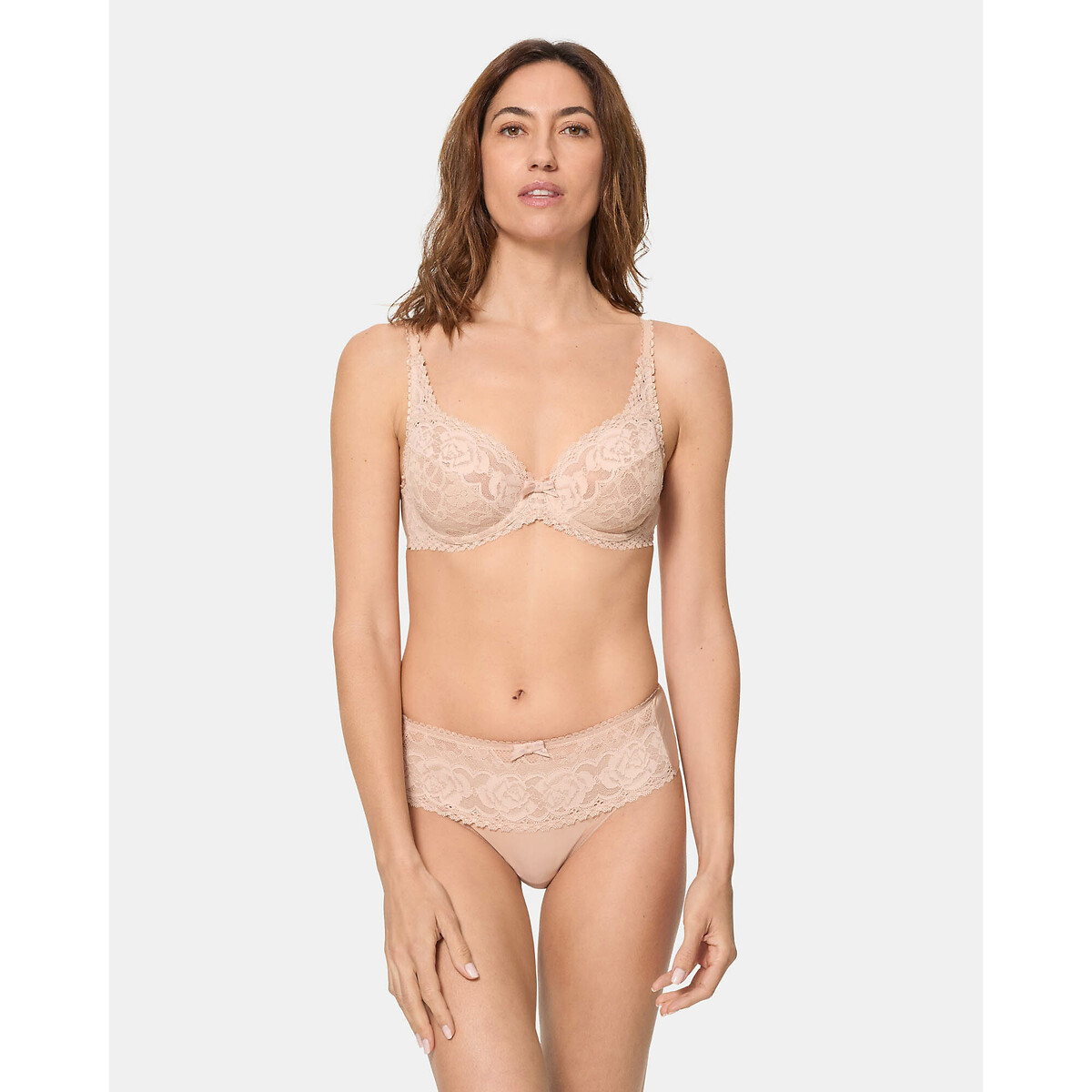 Culotte media Flower Elegance beige, PLAYTEX