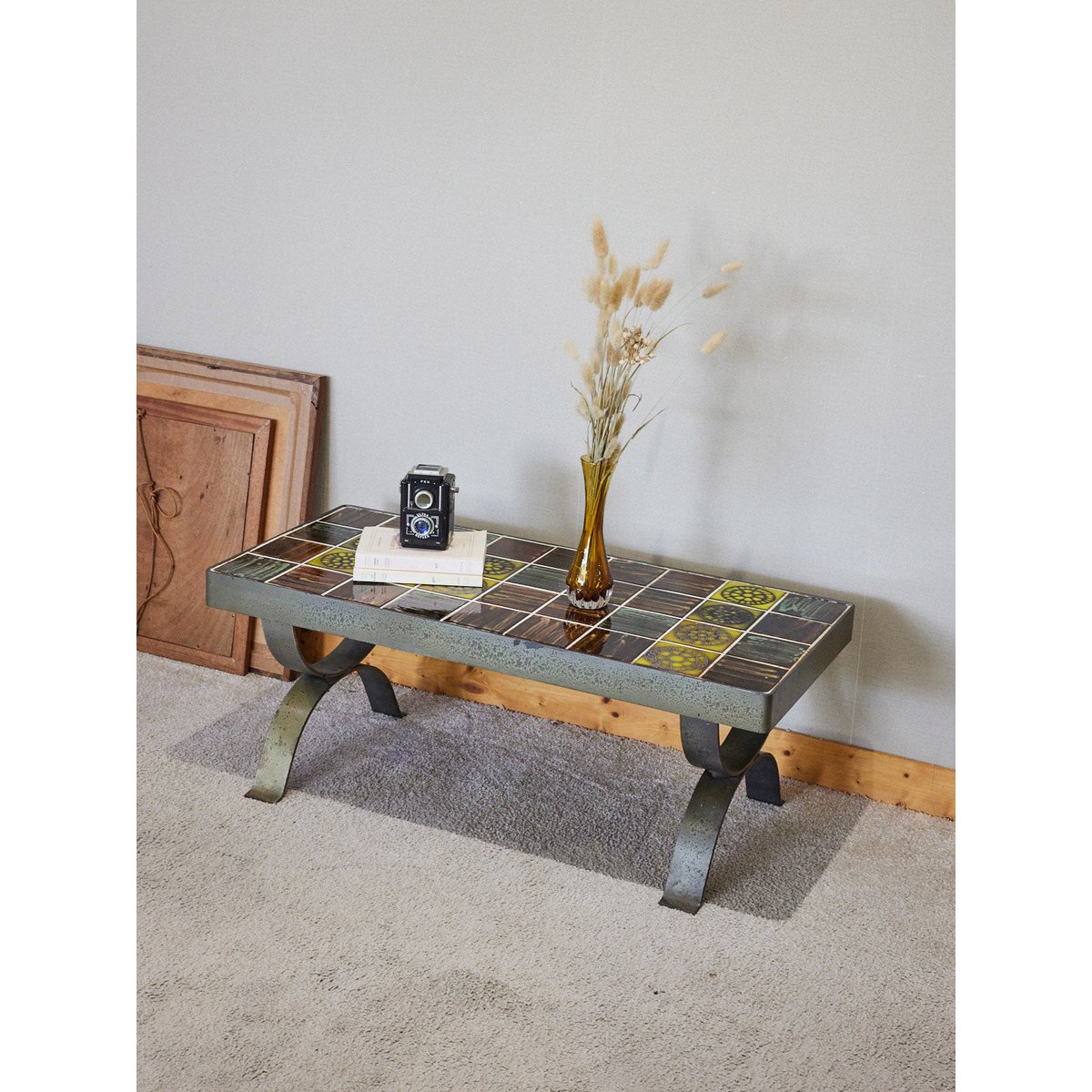Table basse en céramique Léonie N°832 - Bon état marron, DEBONGOUT