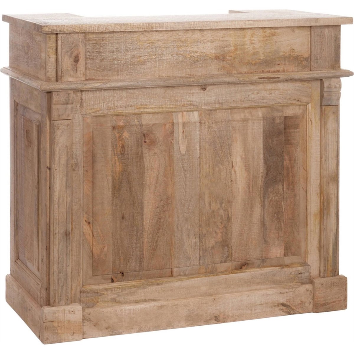 Armoire bar en bois 2 tiroirs naturel, RECOLLECTION