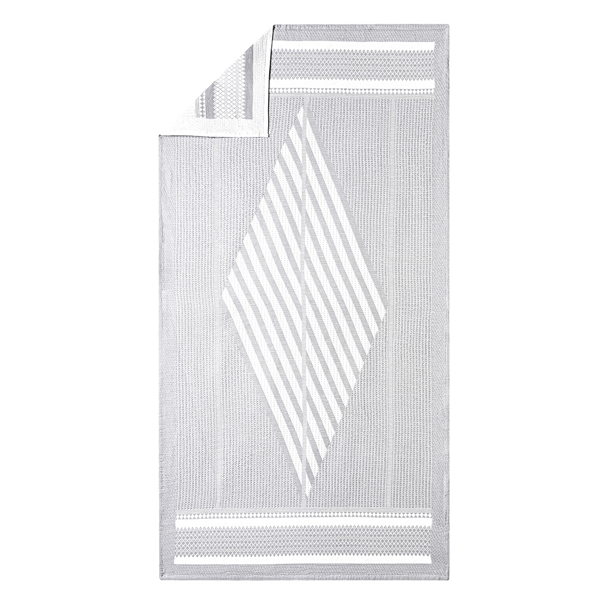 Serviette de bain 375 g/m², BATH CLUB gris minéral, LE JACQUARD FRANCAIS