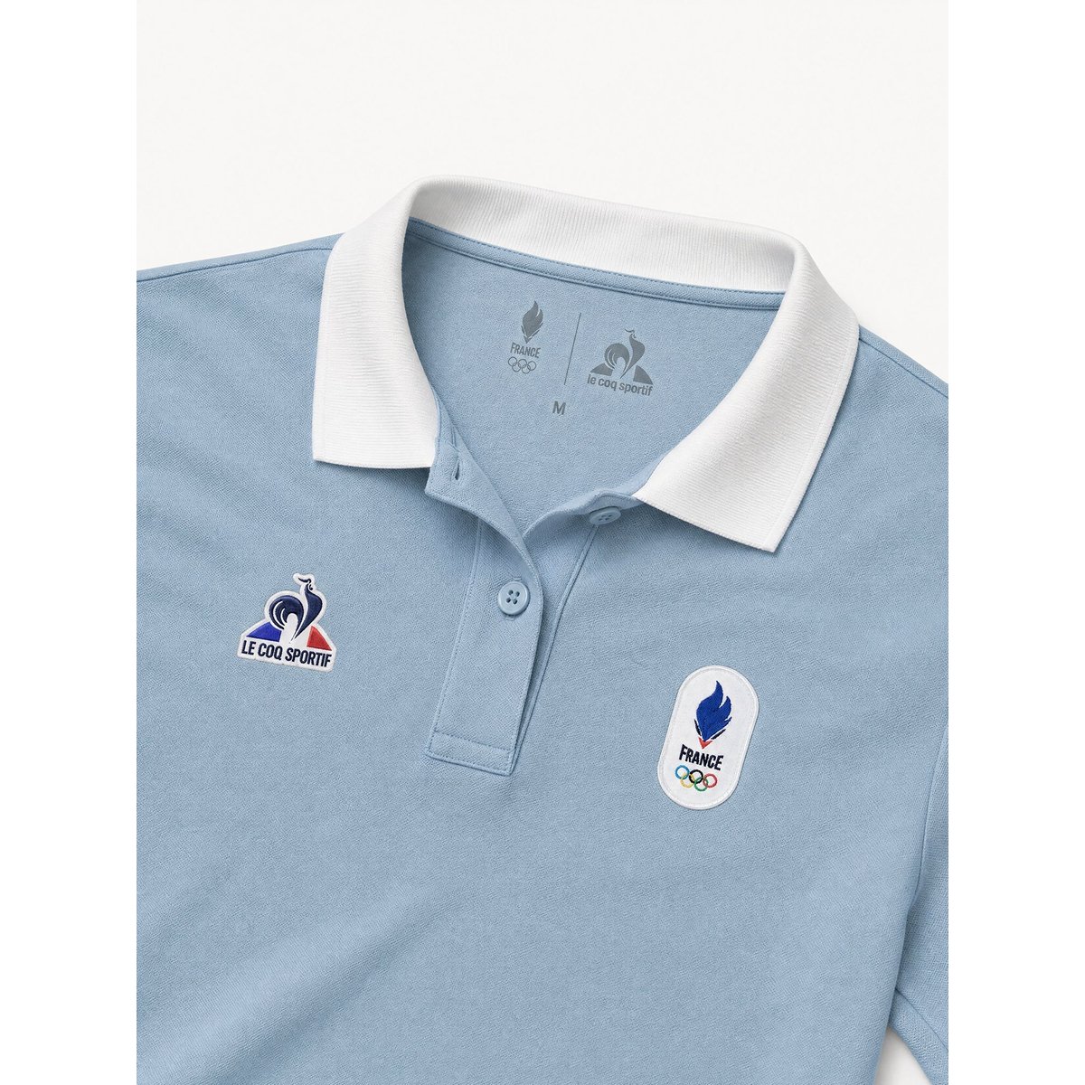 Polo Équipe de France Olympique 2026 en jersey technique Jeux Olympiques EQUIPE DE FRANCE ashley blue, LE COQ SPORTIF