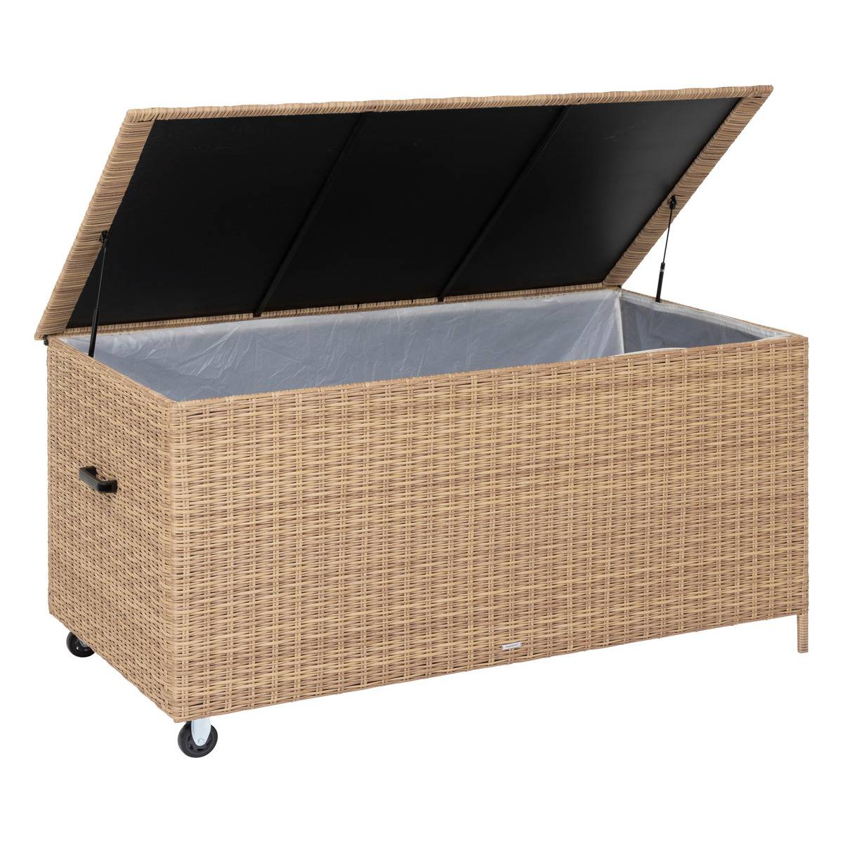 Coffre de rangement 600L en résine tressée BAYANA savana, HESPERIDE