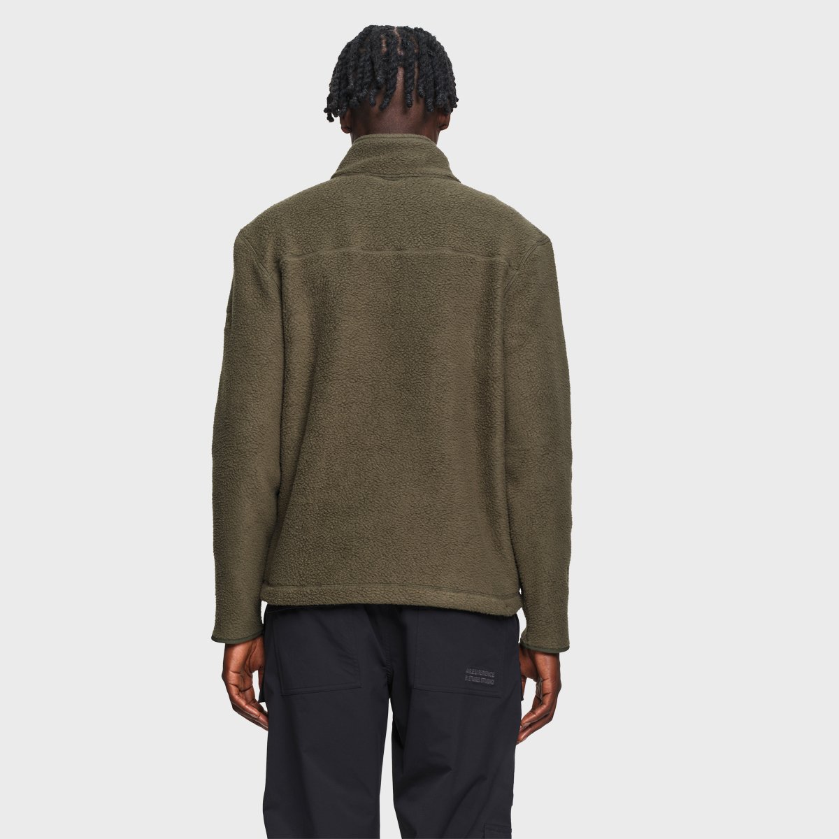 Polaire sherpa zippée col montant poches zippées T-KIT vert olive, AIGLE