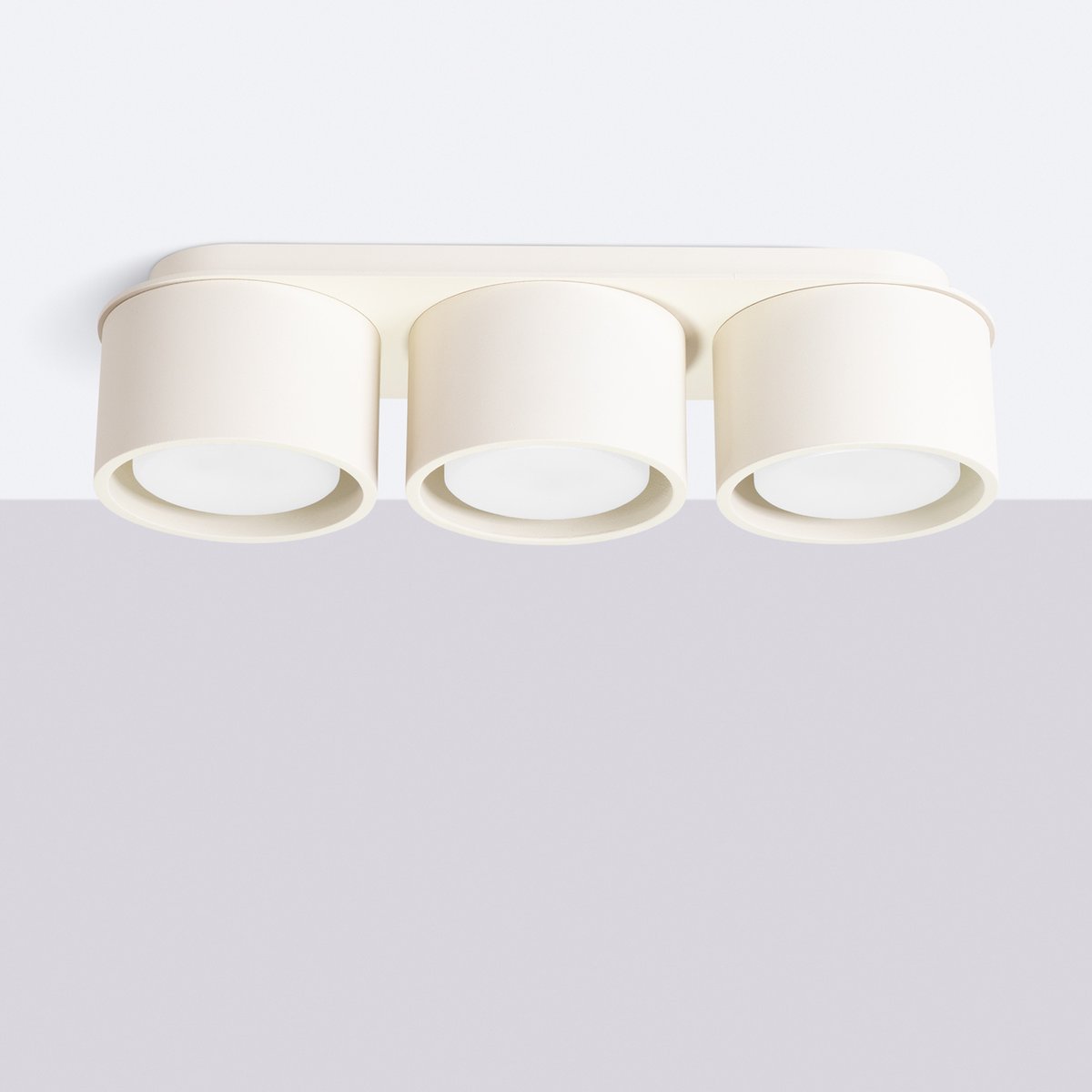 Plafonnier Aluminium Beige Gx53 3 MODO beige, EDEN
