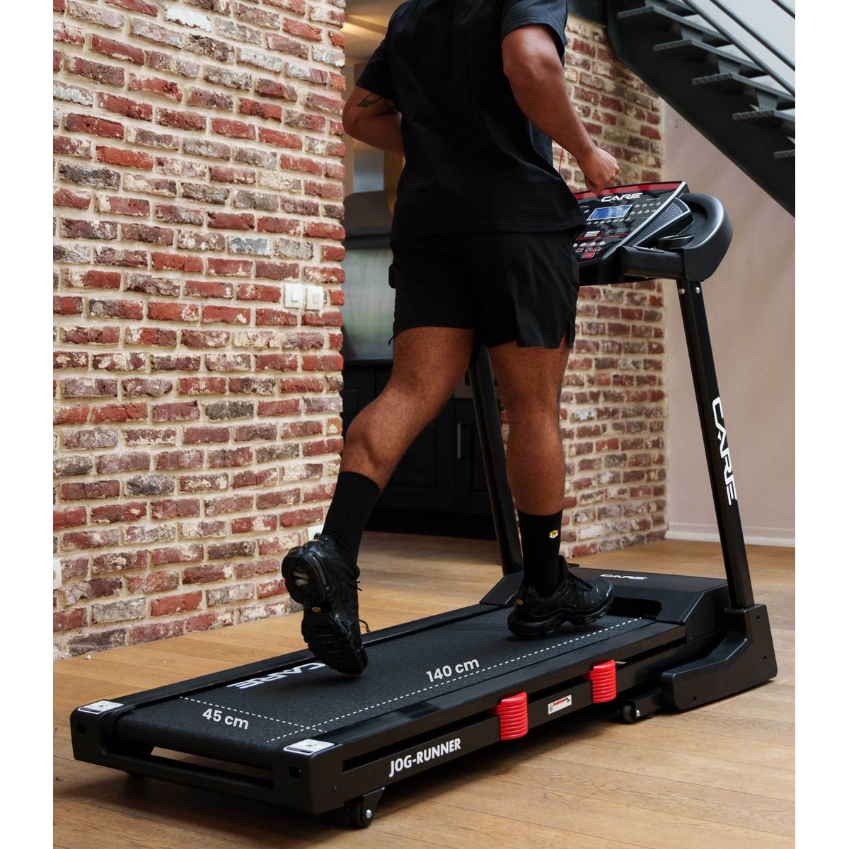 Tapis de course connecté - 18km/h - CARE - JOG RUNNER - KINOMAP noir, CARE FITNESS