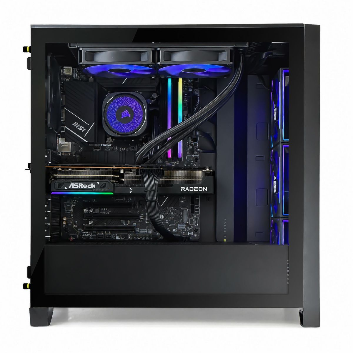 PC Gamer 4000D AMD9060R516GXFR - AMD Ryzen 5 5500 - AMD Radeon RX 9060 XT - 16 Go RAM - SSD 1 To - SANS OS couleur unique, CORSAIR