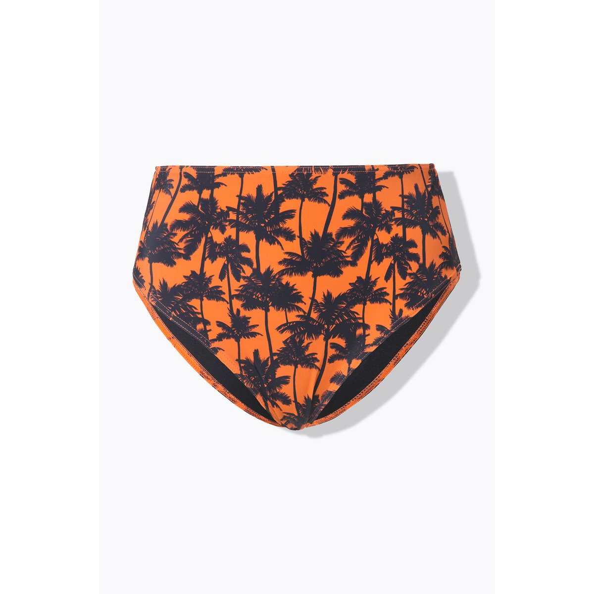 Bas de bikini taille haute, imprimé palmiers citrouille, STUDIO UNTOLD