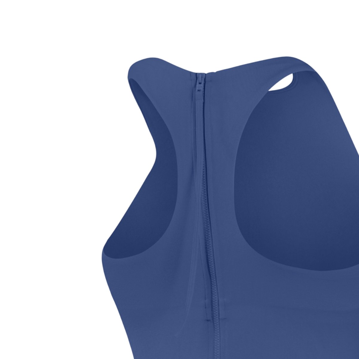 Maillot de bain 1 pièce à col ras-du-cou et fermeture éclair arrière motif/style logo SUPPORT bleu, SPEEDO