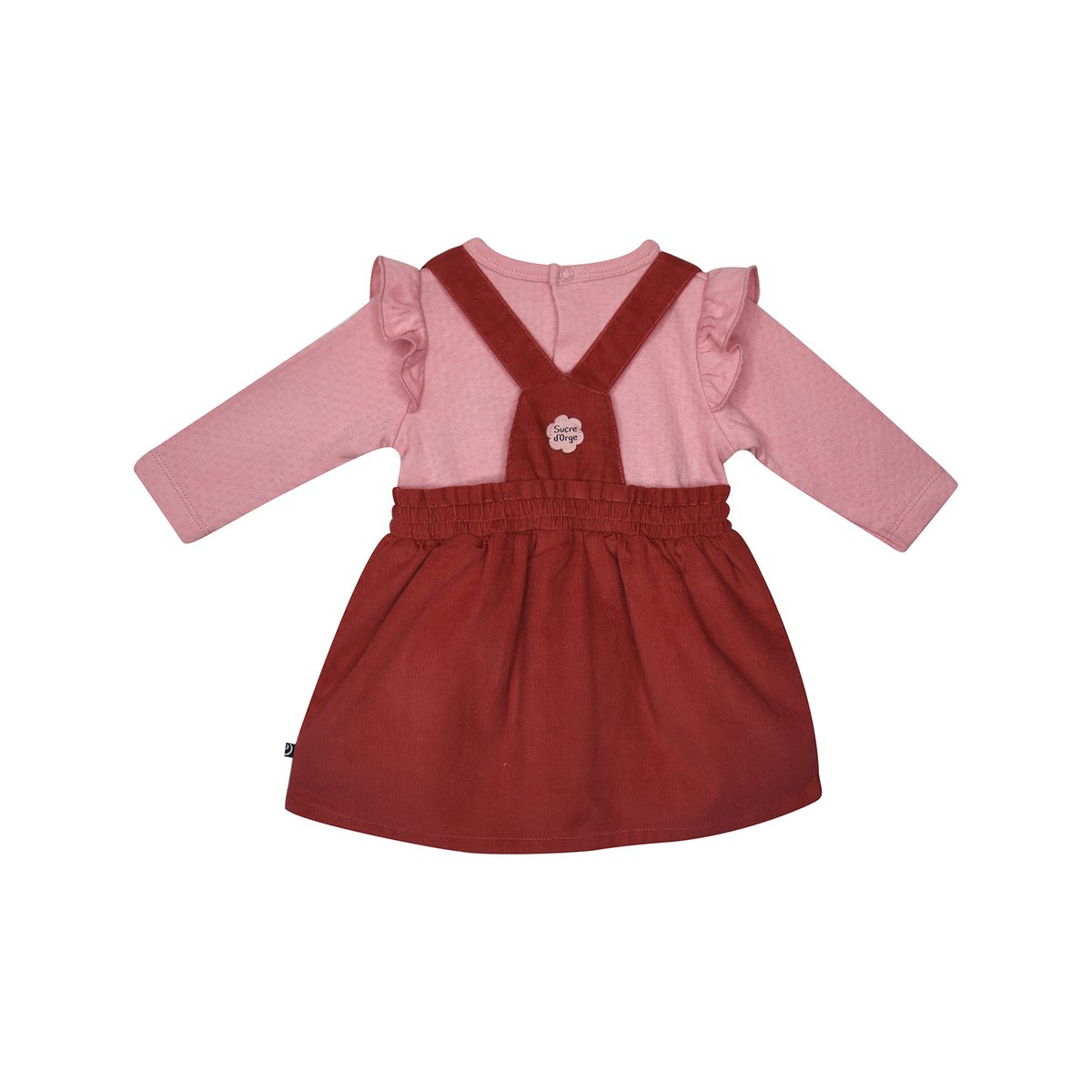 T-shirt robe velours francoise rose, SUCRE D'ORGE