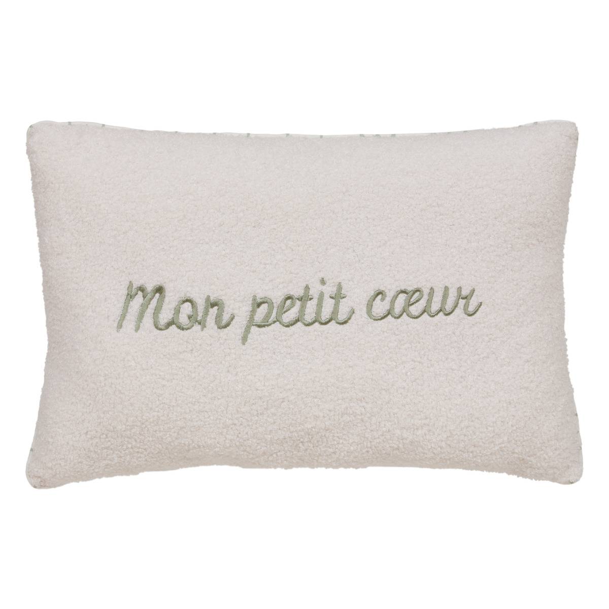 Coussin pour enfant JAIKO blanc/vert, ATMOSPHERA FOR KIDS