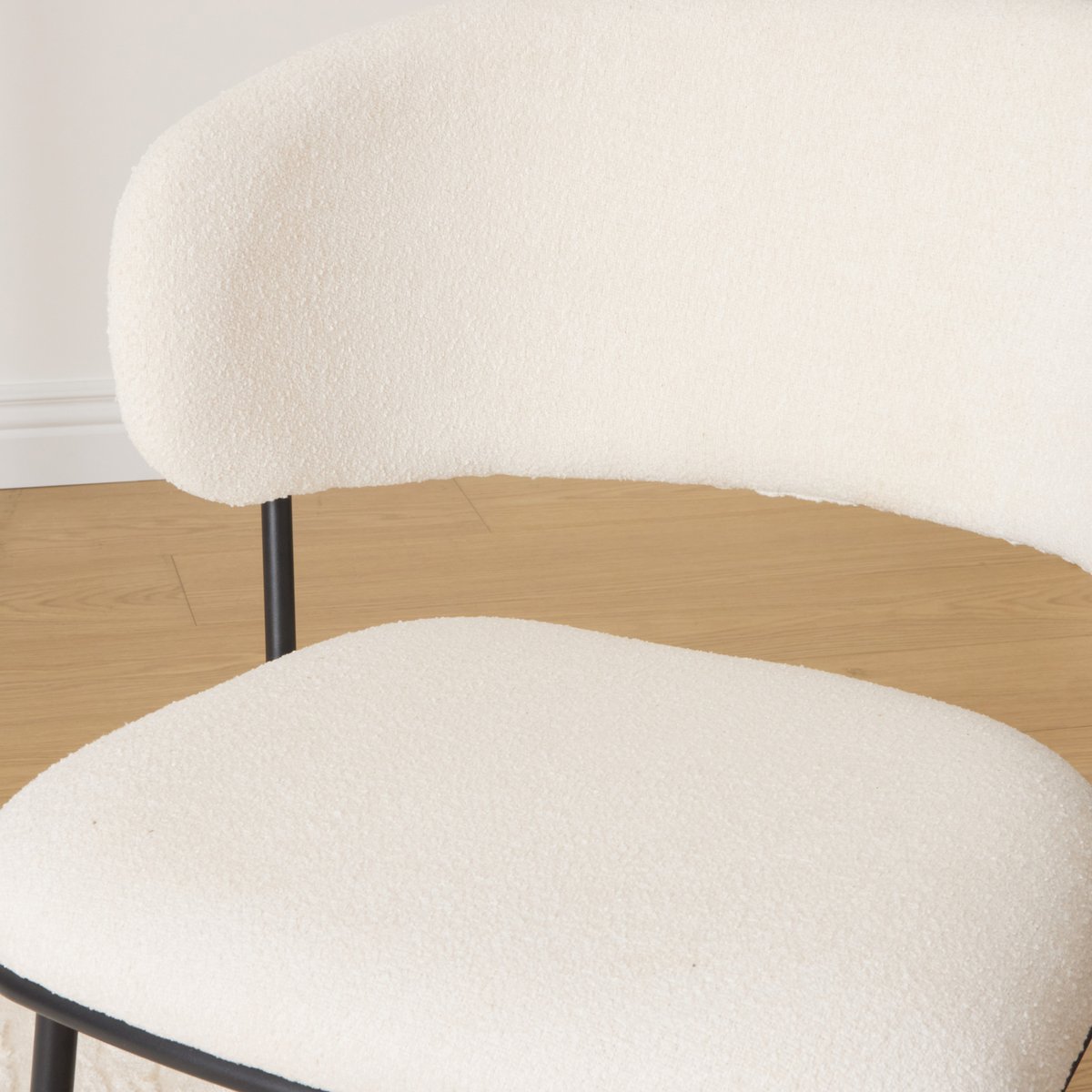 Lot de 2 fauteuils en tissu ALBA blanc, ATMOSPHERA