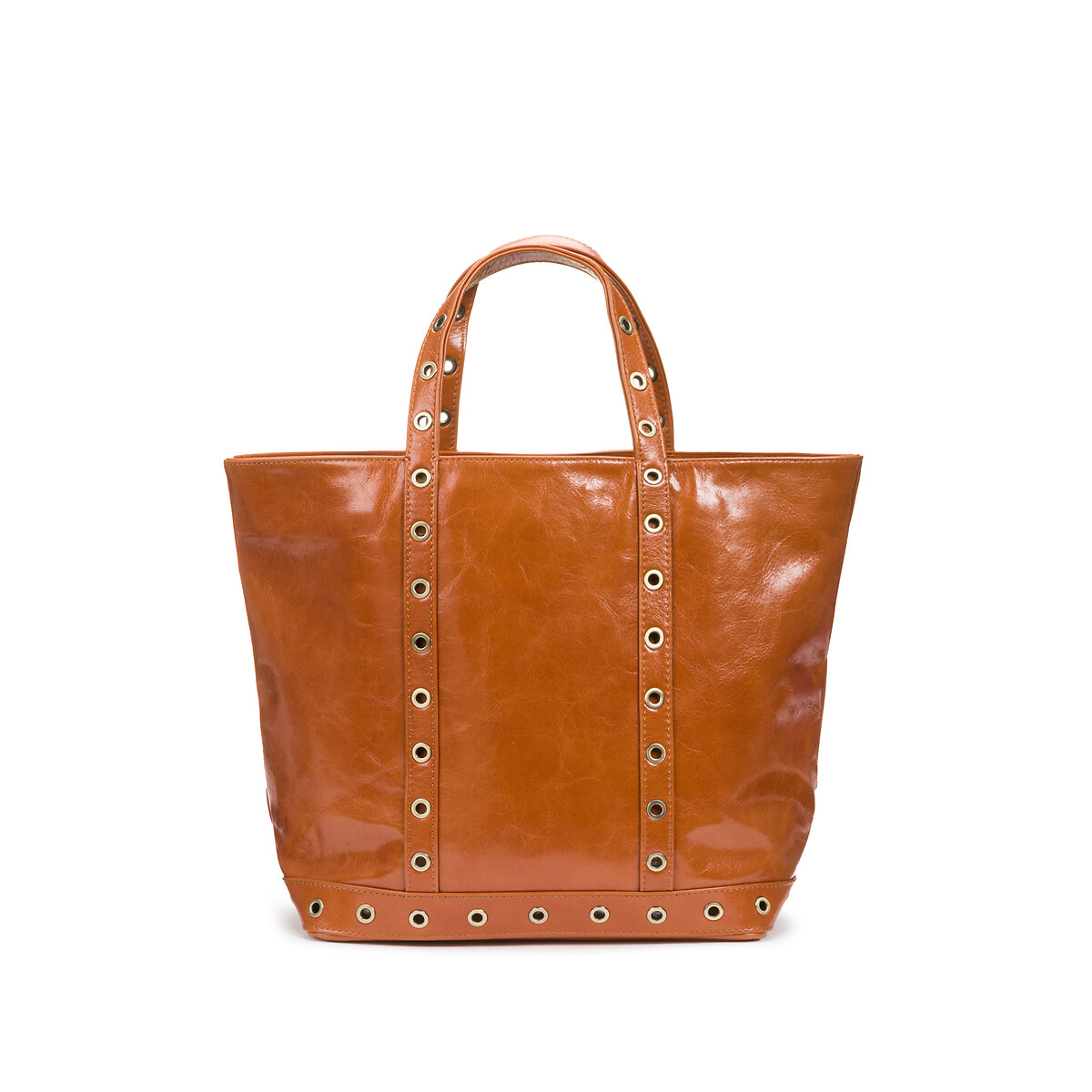 Medium Leather Tote Bag brown, VANESSA BRUNO