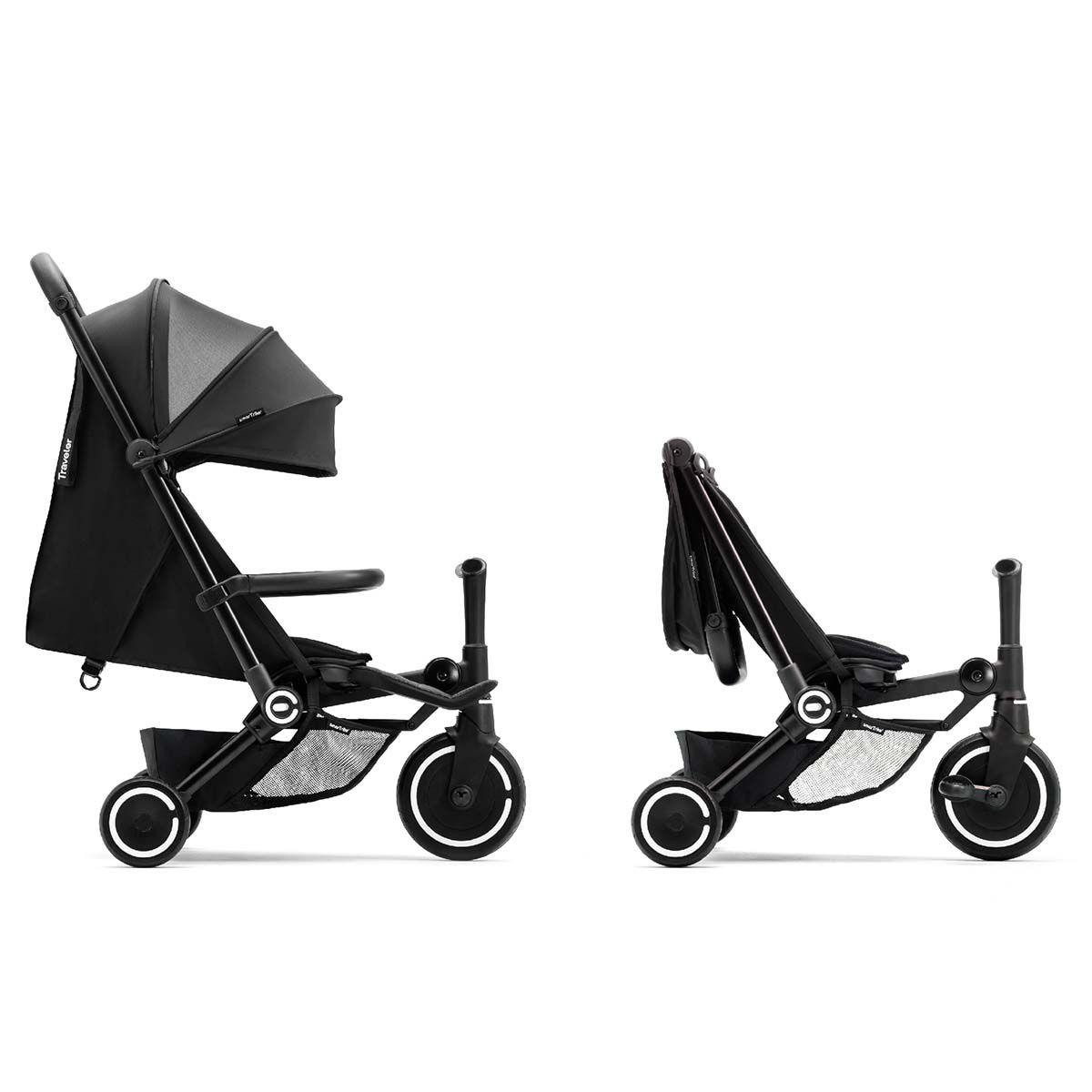 tricycle Xtend Traveler noir couleur unique, SMARTRIKE