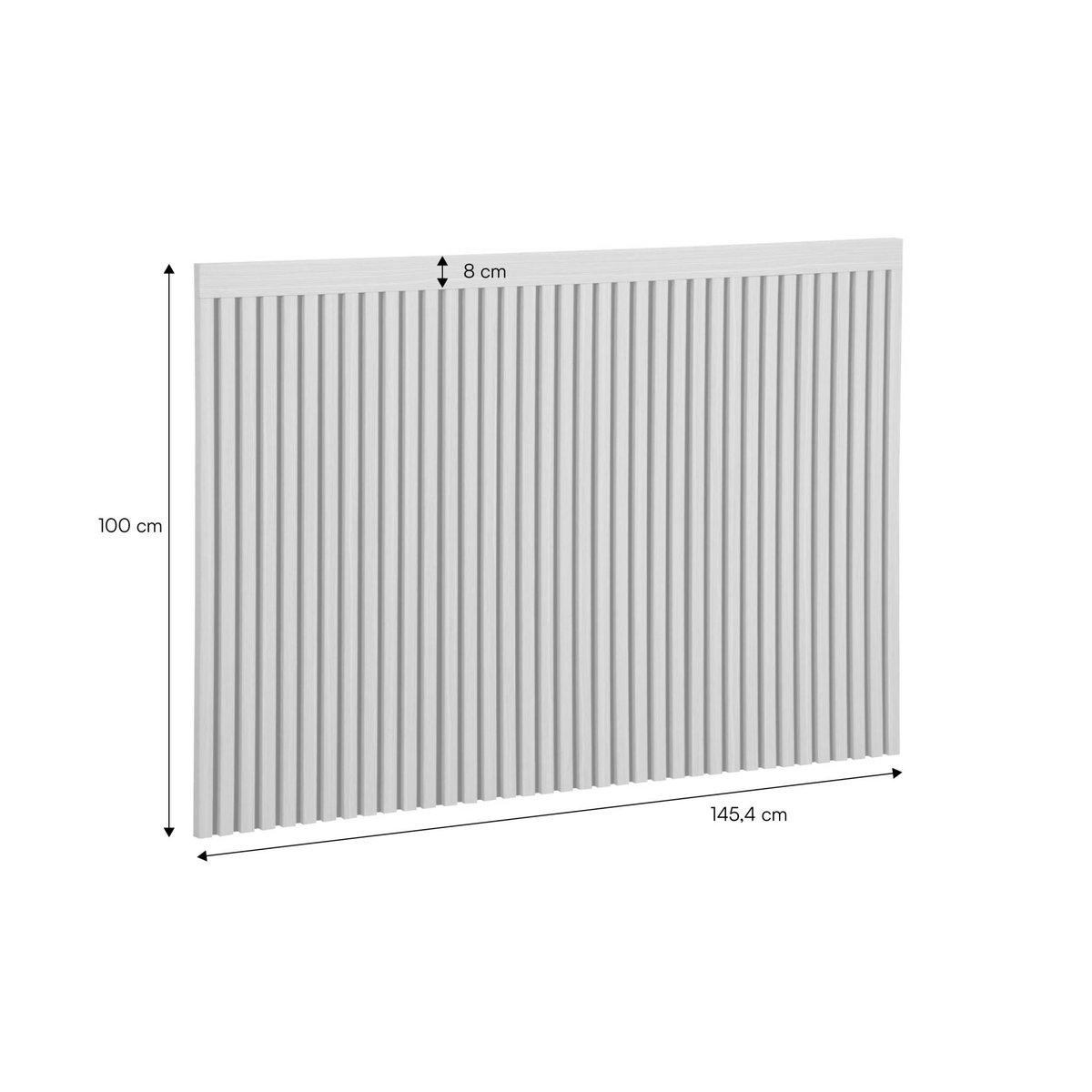 Tête de lit décor bois tasseaux décoratifs 140cm HEDDO naturel, SWEEEK