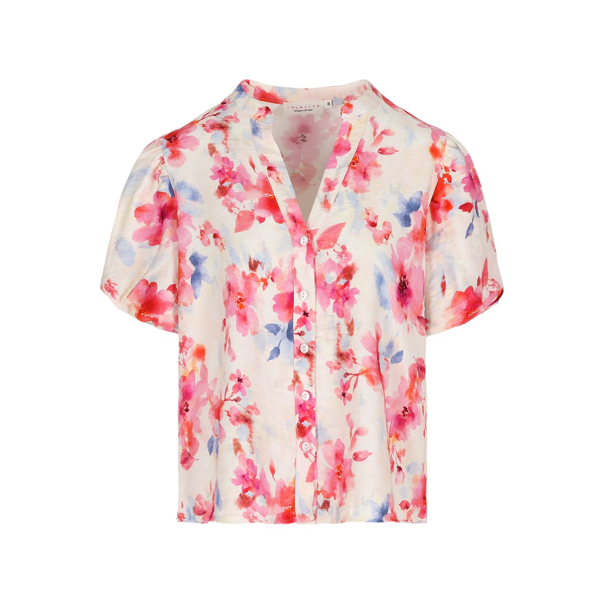 Blouse à manches bouffantes rose clair, LOLALIZA