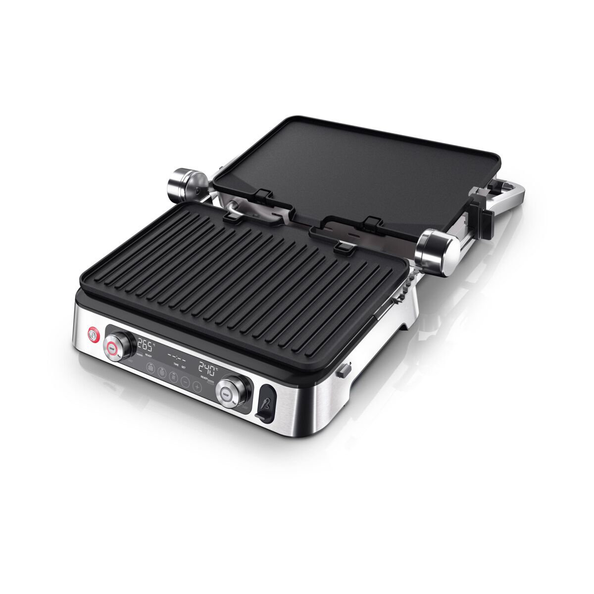 Grille-viande CG9160 inox 2 zones de cuissson, plaques amovible, sonde, 37x23 cm couleur unique, BRAUN