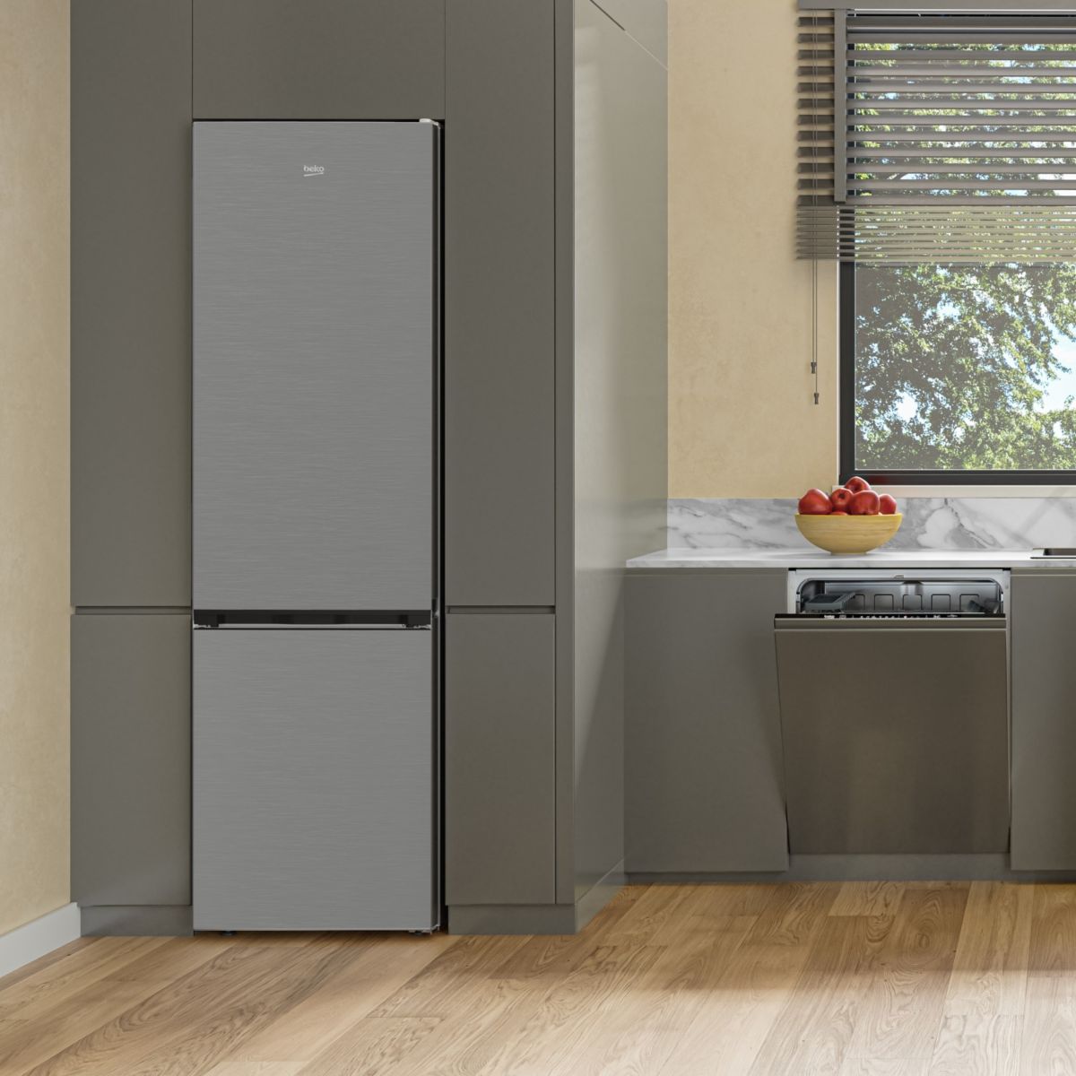 Réfrigérateur combiné B5RCNE416HXB couleur unique, BEKO