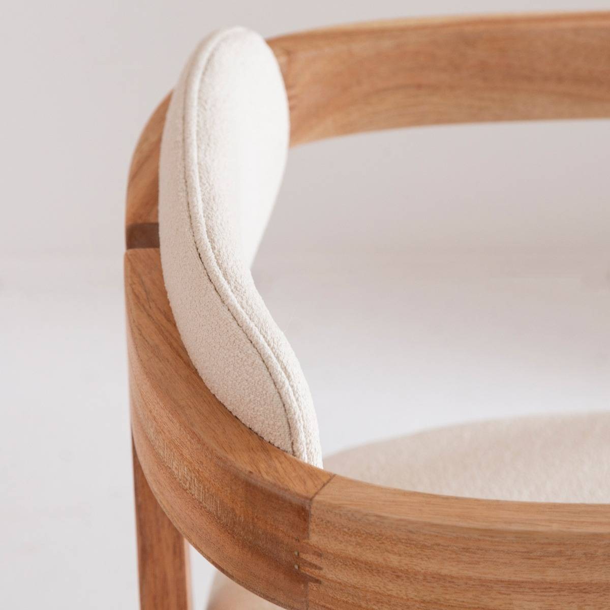 Lot de 2 chaises en bois de mindy SUZIE blanc, MADE IN MEUBLES 