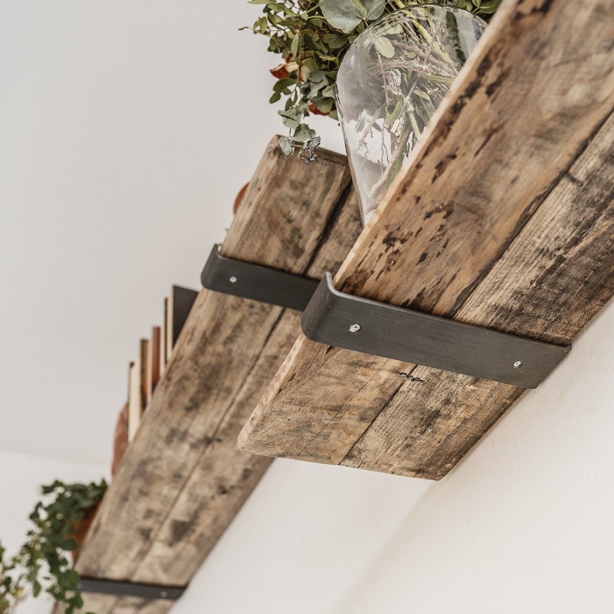 Étagère murale flottante en bois olive 110 cm - WODO marron, HANNUN