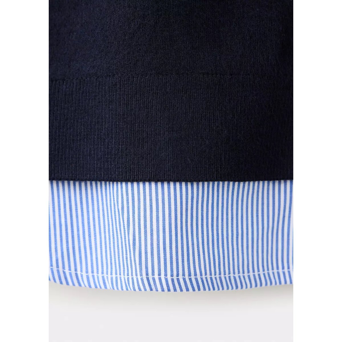 Veste en maille à double effet bleu marine, MANGO