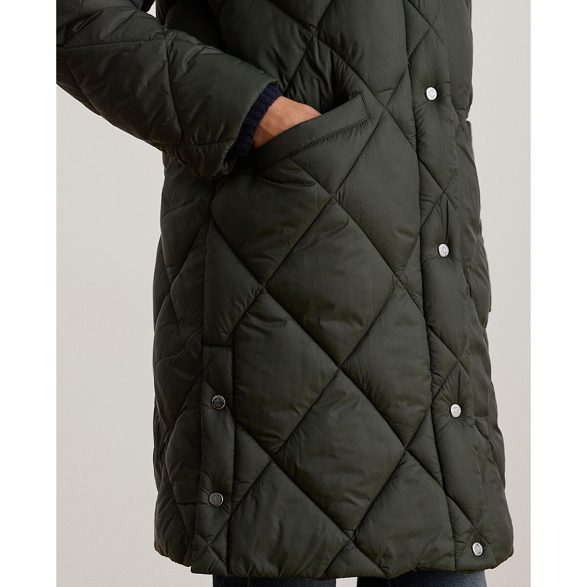 Doudoune longue à capuche kaki, LAUREN RALPH LAUREN