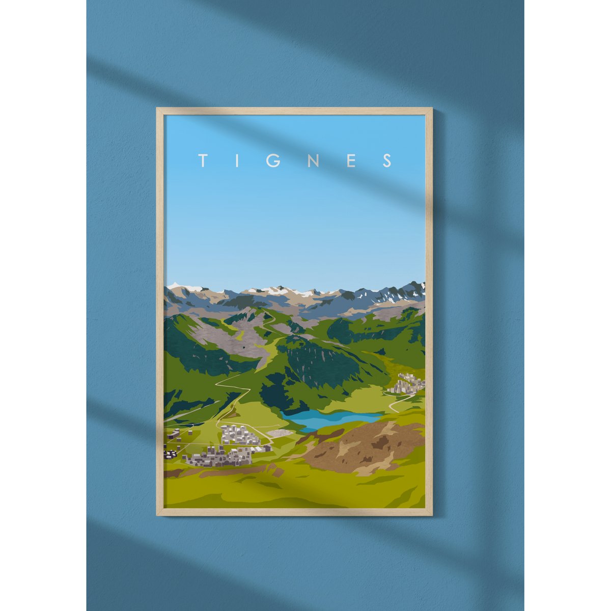 Affiche ville Tignes blanc, L'AFFICHERIE