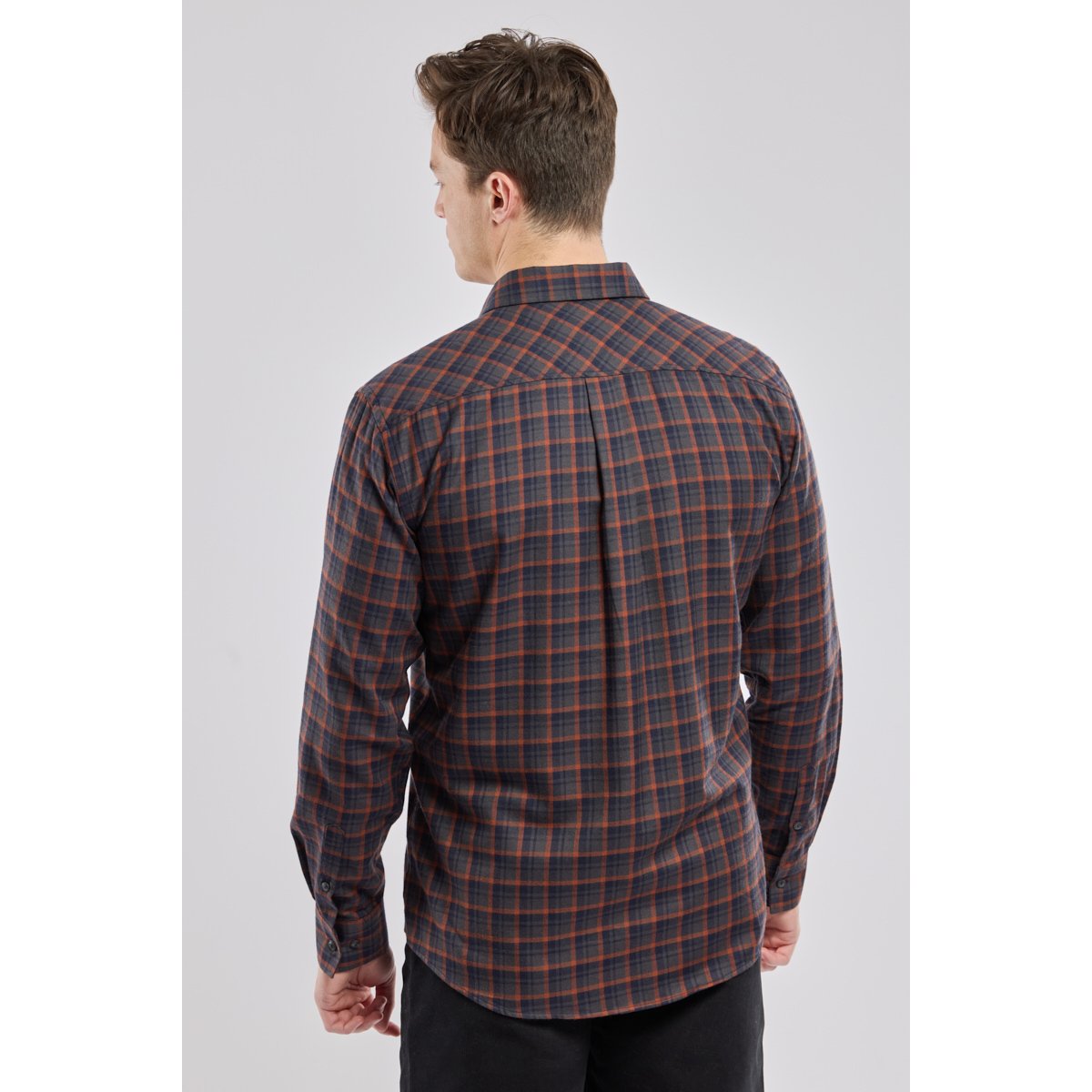 Chemise manches longues droite col souple carreaux ketchup, ARMOR-LUX
