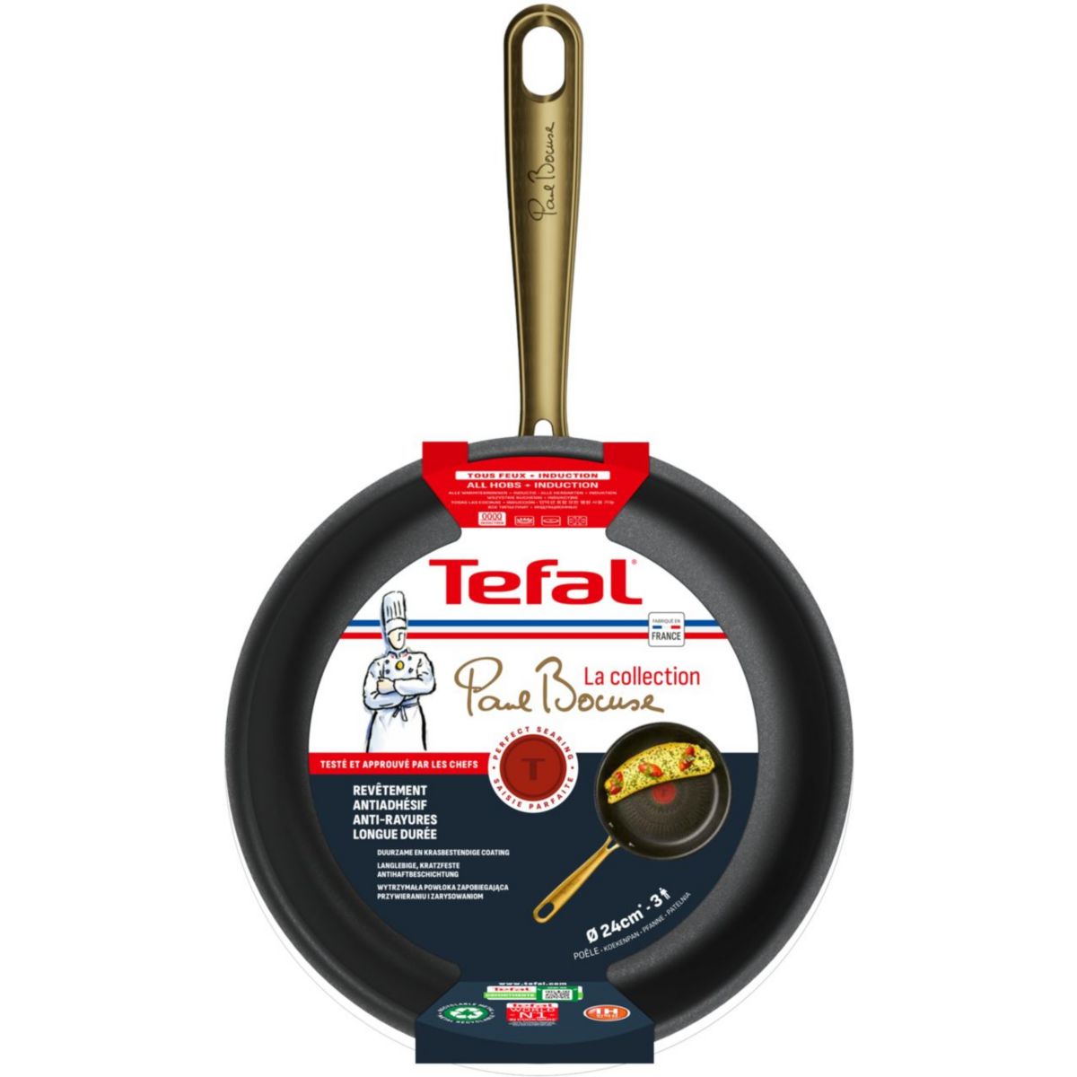 Poêle 24cm Bocuse Edition couleur unique, TEFAL