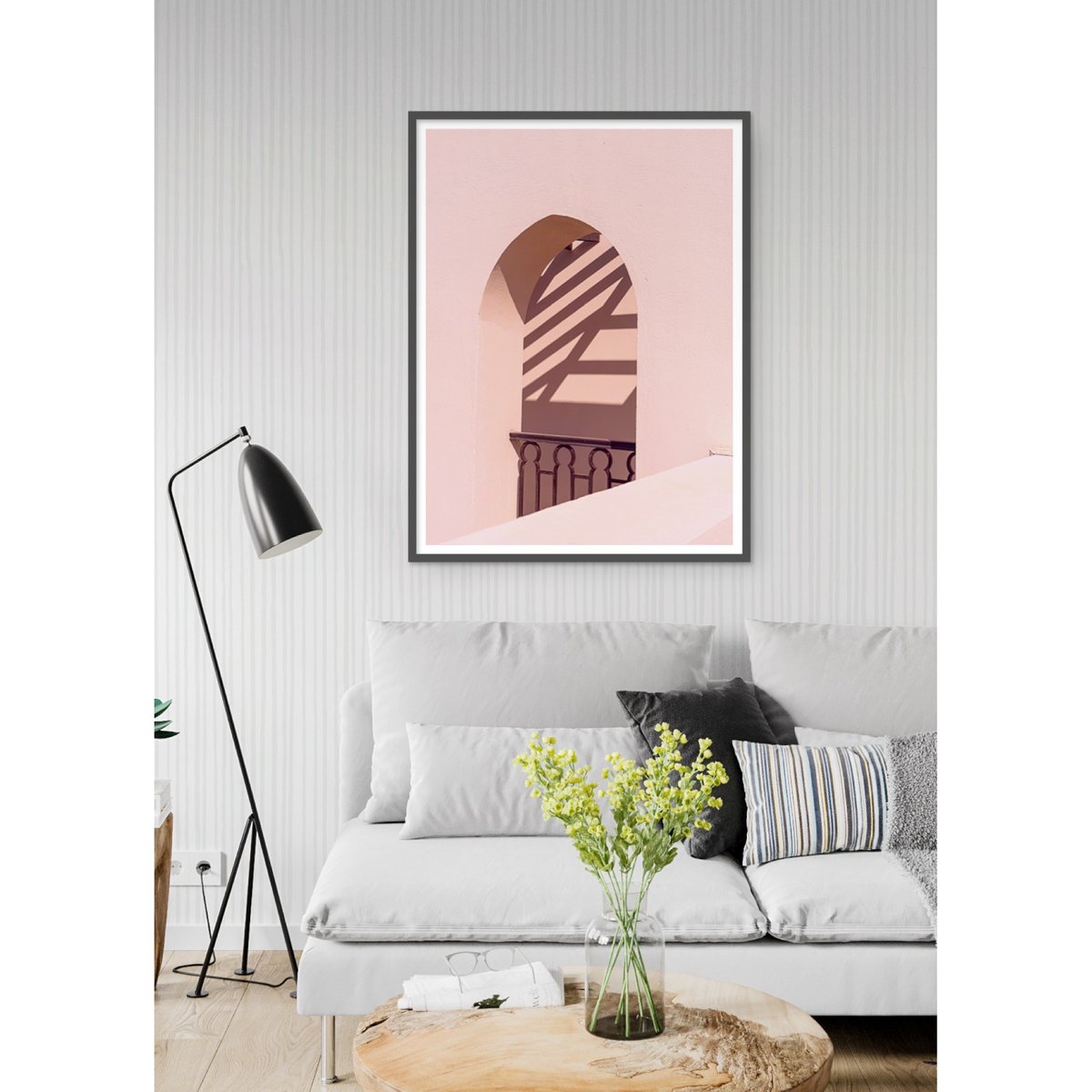 Affiche Murs Roses blanc, L'AFFICHERIE