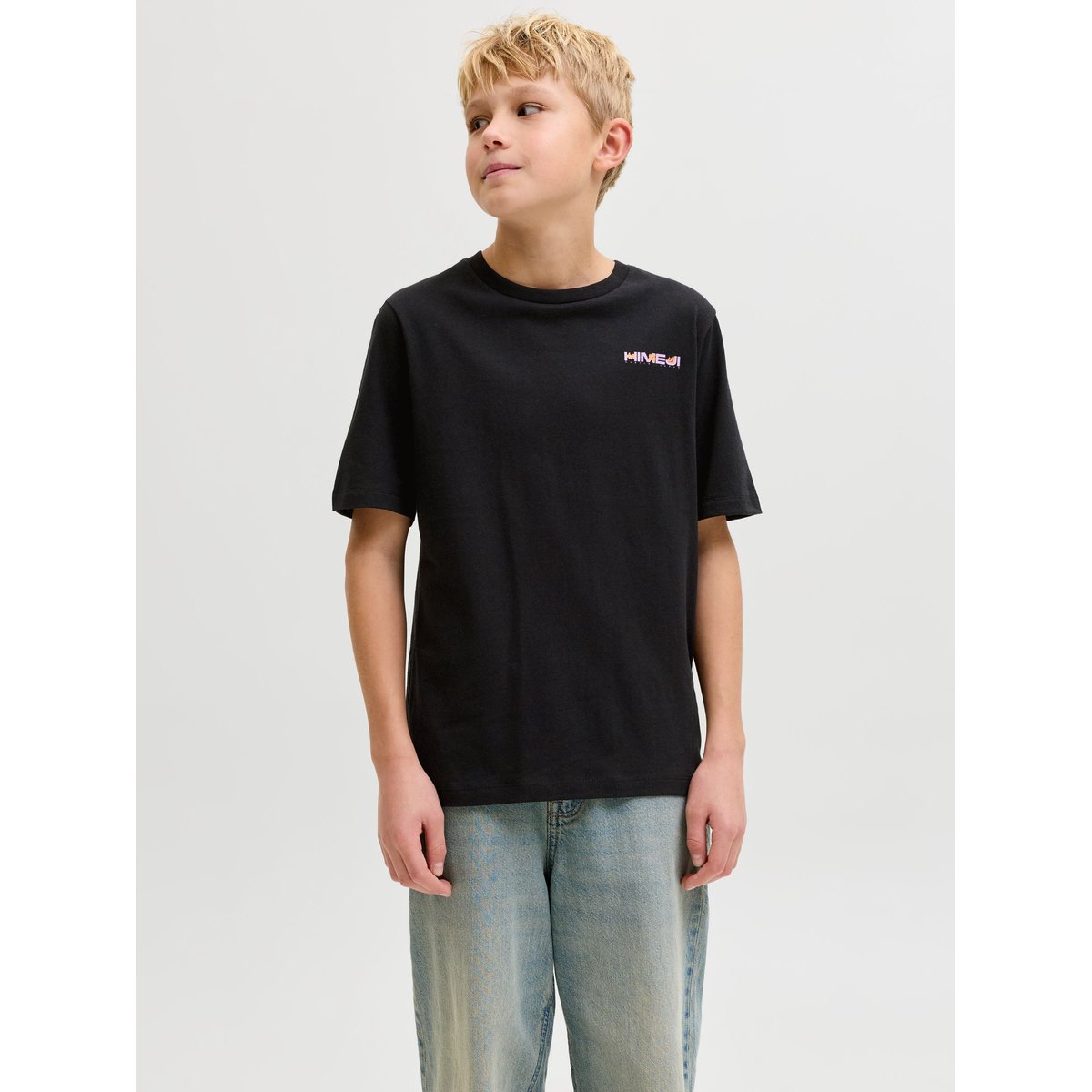 T-Shirt noire - black, JACK & JONES JUNIOR