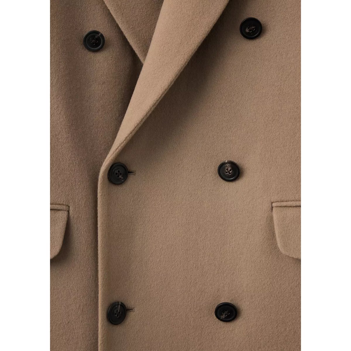 Manteau en mélange de laine vierge avec revers gris clair/pastel, MANGO MAN