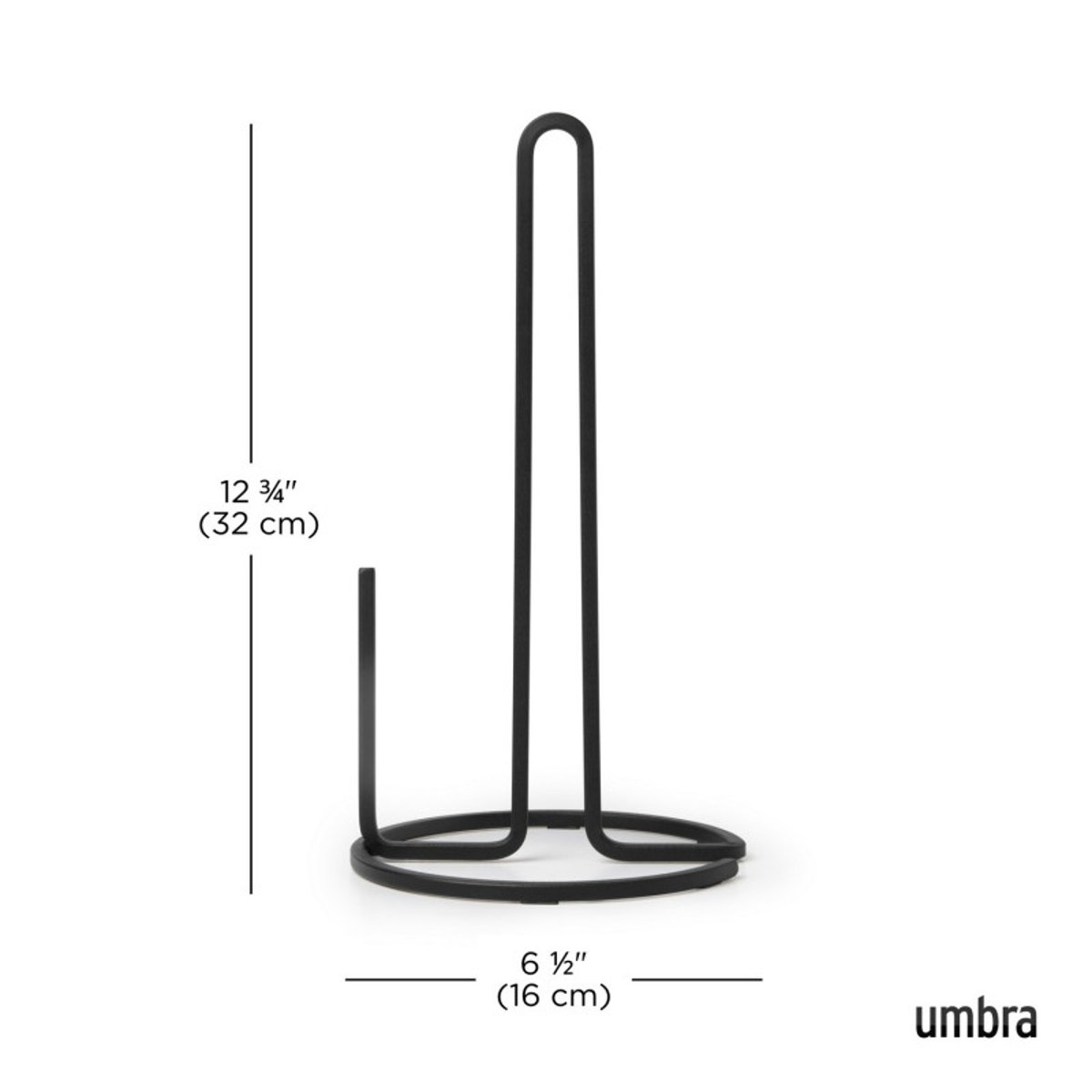 Porte essuie-tout métal design SQUIRE noir, UMBRA