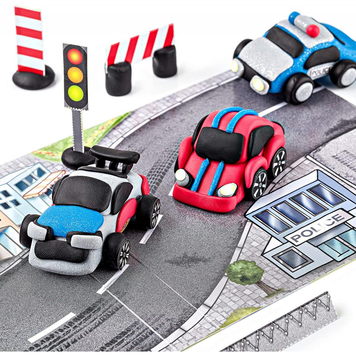 Kit Fimo Kids Course de police couleur unique, FIMO