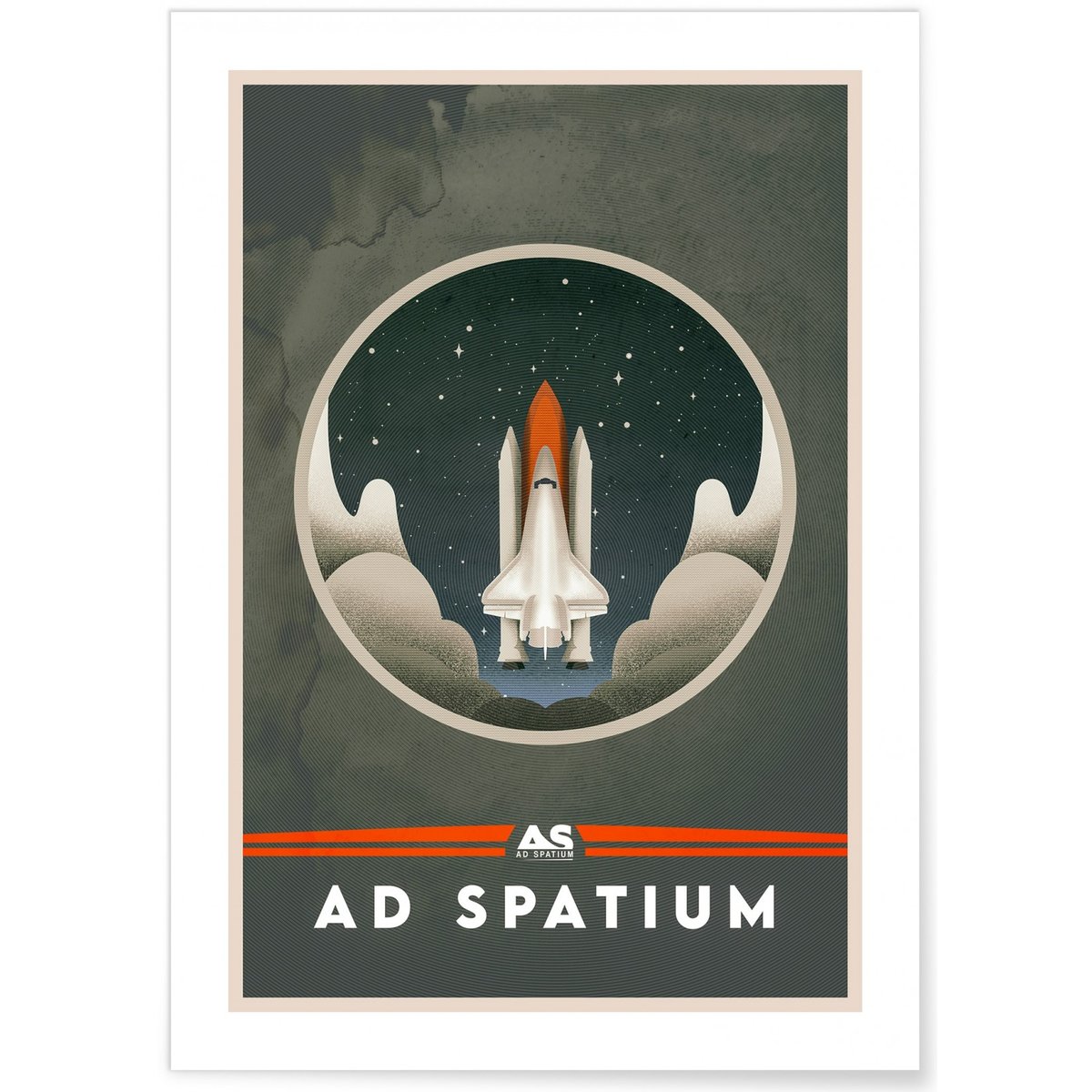 Affiche 'Ad Spatium' blanc, L'AFFICHERIE