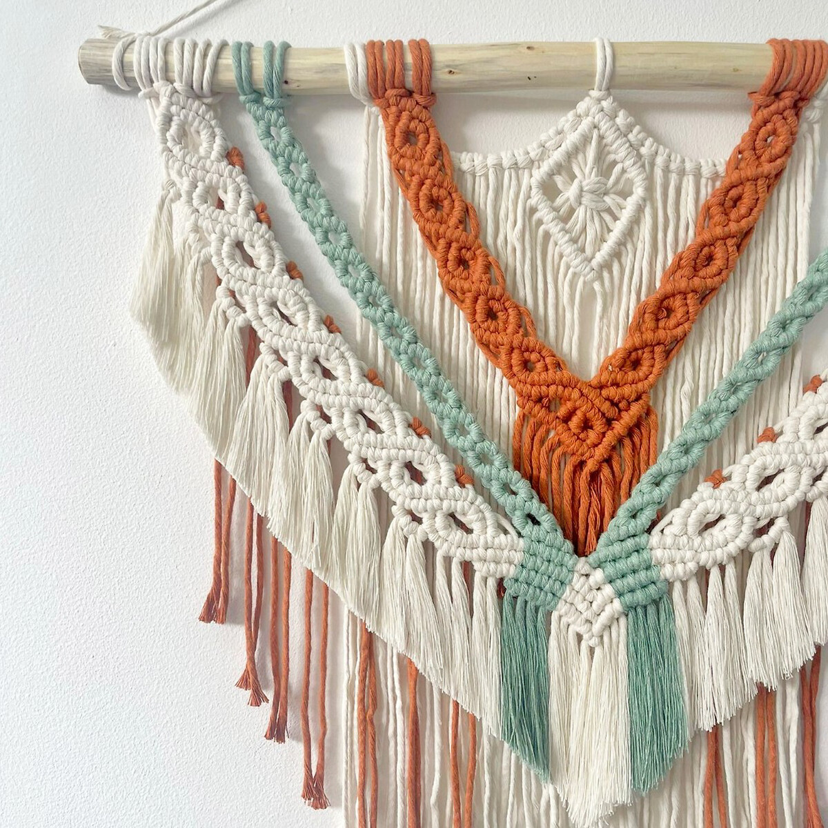 Painel de decoração de parede em macramé, MACRAMAR multicolor, MACRAMAR